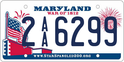 MD license plate 2AA6299