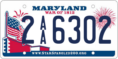 MD license plate 2AA6302