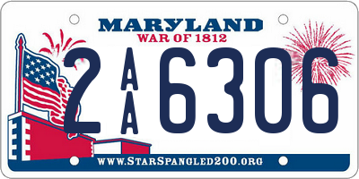 MD license plate 2AA6306