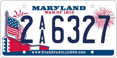 MD license plate 2AA6327