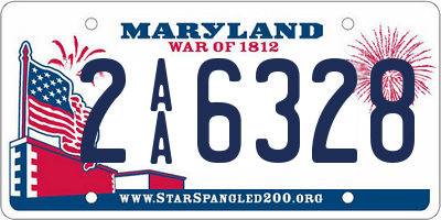 MD license plate 2AA6328