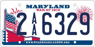 MD license plate 2AA6329