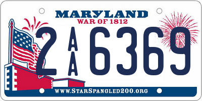 MD license plate 2AA6369