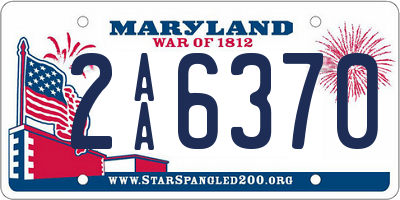 MD license plate 2AA6370