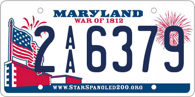 MD license plate 2AA6379
