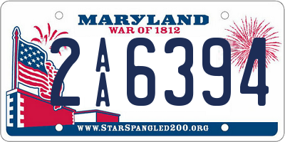 MD license plate 2AA6394