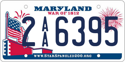 MD license plate 2AA6395