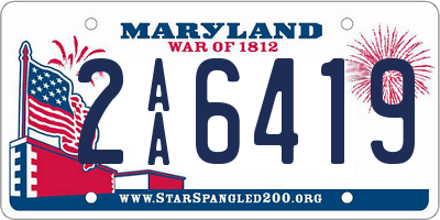 MD license plate 2AA6419