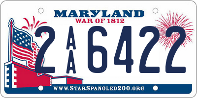 MD license plate 2AA6422