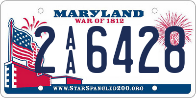 MD license plate 2AA6428