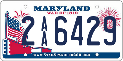 MD license plate 2AA6429