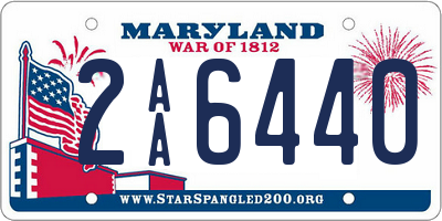 MD license plate 2AA6440