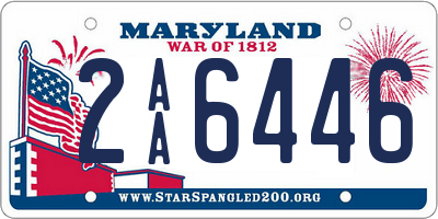 MD license plate 2AA6446