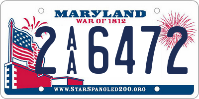 MD license plate 2AA6472