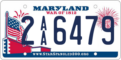 MD license plate 2AA6479