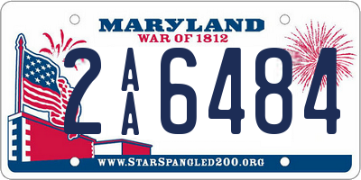 MD license plate 2AA6484