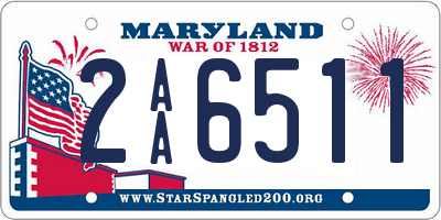 MD license plate 2AA6511