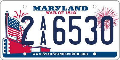 MD license plate 2AA6530