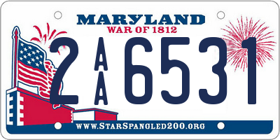 MD license plate 2AA6531