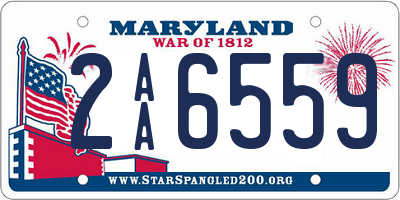 MD license plate 2AA6559