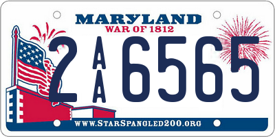 MD license plate 2AA6565