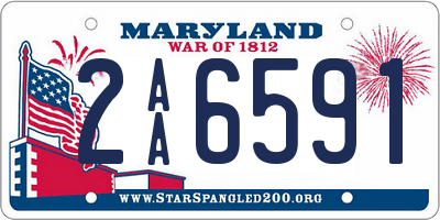 MD license plate 2AA6591