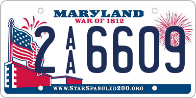 MD license plate 2AA6609