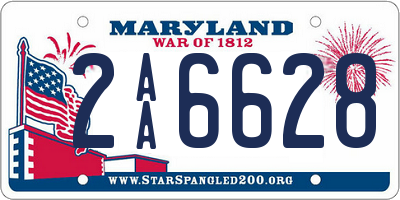 MD license plate 2AA6628