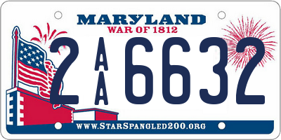 MD license plate 2AA6632