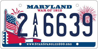 MD license plate 2AA6639