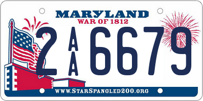 MD license plate 2AA6679