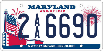 MD license plate 2AA6690