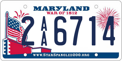 MD license plate 2AA6714