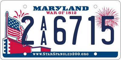 MD license plate 2AA6715