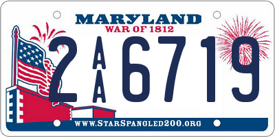 MD license plate 2AA6719