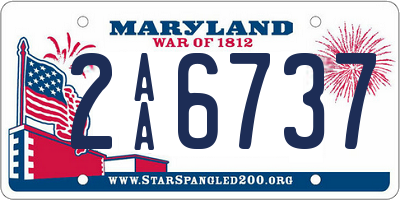 MD license plate 2AA6737