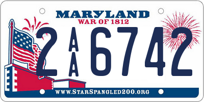 MD license plate 2AA6742