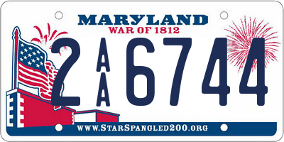 MD license plate 2AA6744