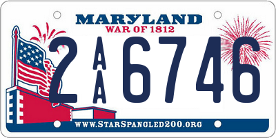 MD license plate 2AA6746