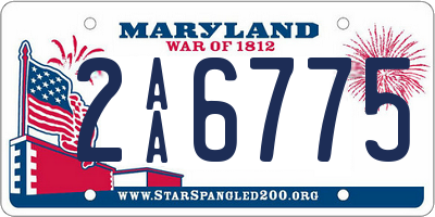 MD license plate 2AA6775