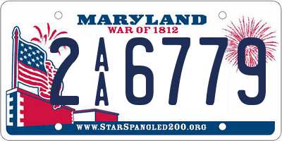 MD license plate 2AA6779