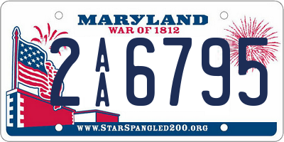 MD license plate 2AA6795