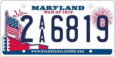 MD license plate 2AA6819