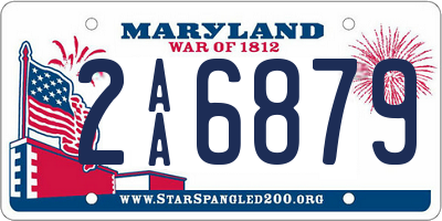 MD license plate 2AA6879