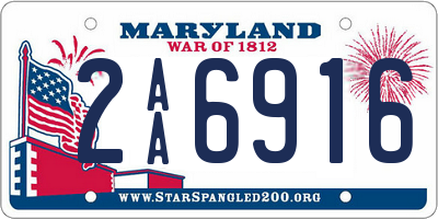 MD license plate 2AA6916
