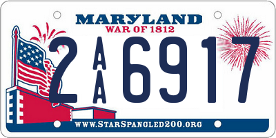 MD license plate 2AA6917