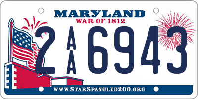 MD license plate 2AA6943