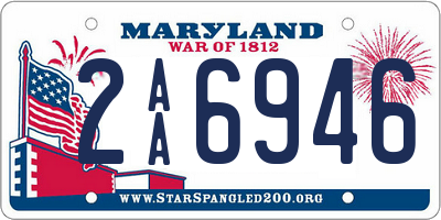 MD license plate 2AA6946