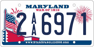 MD license plate 2AA6971
