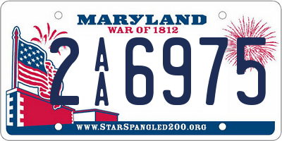MD license plate 2AA6975